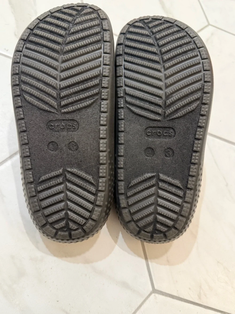 Crocs Kids Classic Puff Moc T Slip On Clogs Sherpa Lined Size 3 Warm Casual
